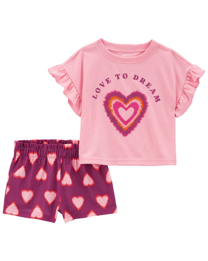 CARTERS NIÑA PIJAMA PINK/PURPLE HEART