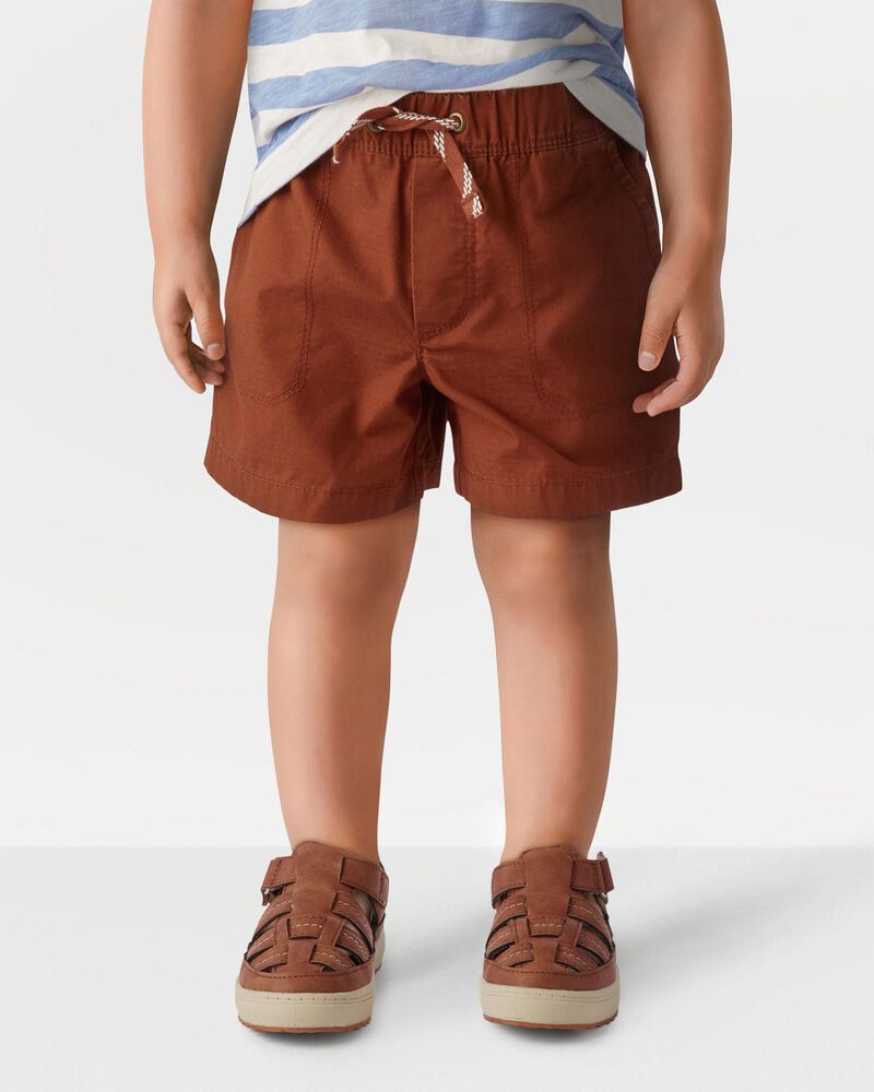 CARTERS NIÑO SHORT BROWN RIBSTOP