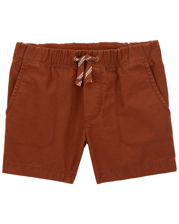 CARTERS NIÑO SHORT BROWN RIBSTOP