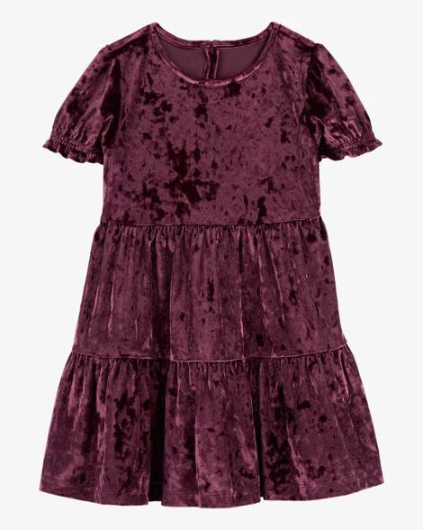 OSHKOSH NIÑA VESTIDO CRUSHED VELOUR