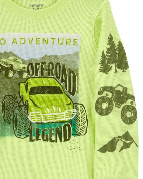 CARTERS NIÑO TSHIRT OFF ROAD GRAPHIC GREEN