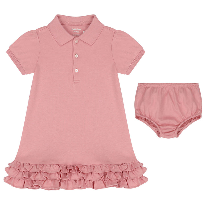 RALPH LAUREN BEBE NIÑA VESTIDO TICKLED PINK