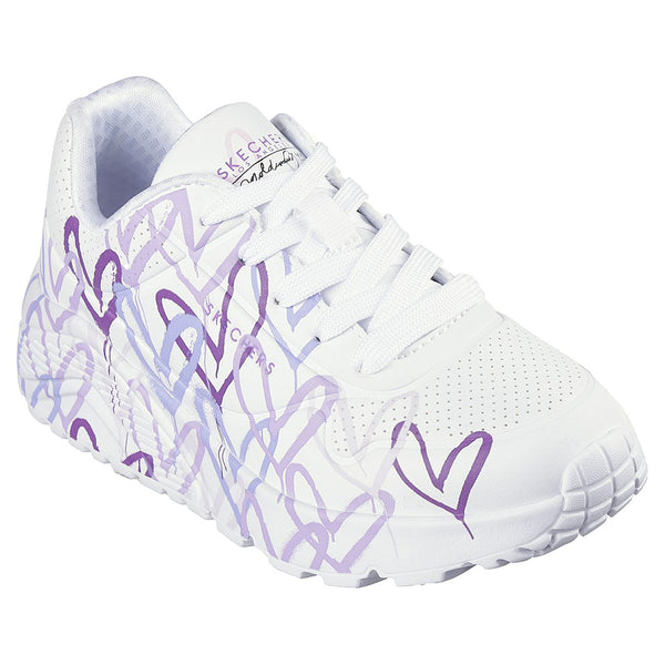 SKECHERS NIÑA ZAPATILLA UNOLITE WHITE/PURPLE