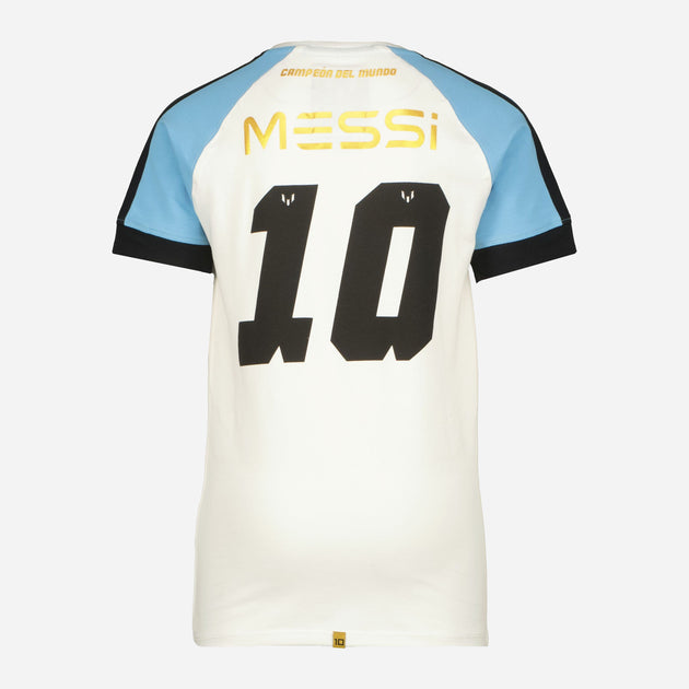 MESSI NIÑO TSHIRT CAMPEÓN REAL WHITE