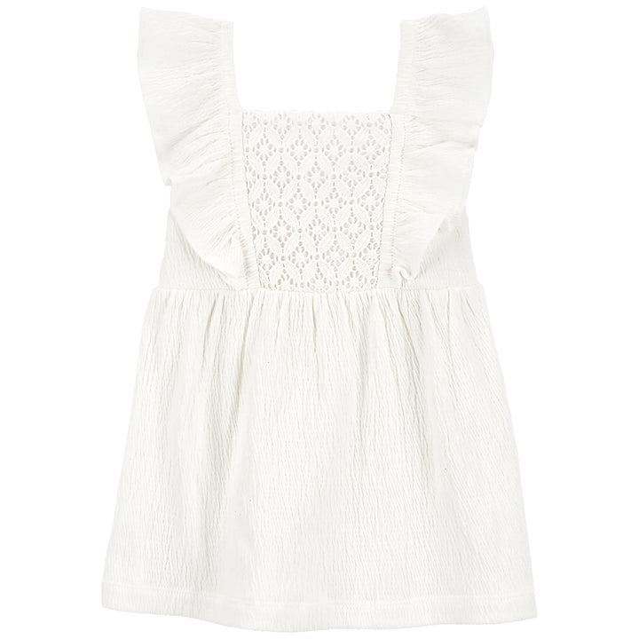 CARTERS NIÑA VESTIDO IVORY CROCHET INTL