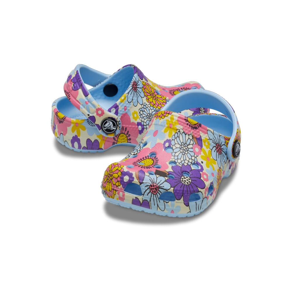 CROCS BEBE NIÑO CHANCLETA LITTLES GRAPHIC BLUE CALCITE/MULTI