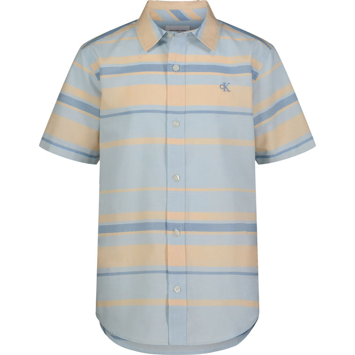 CALVIN KLEIN NIÑO CAMISA CK LARGE STRIBE CLEAN SKY