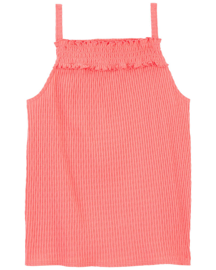 OSHKOSH NIÑA BLUSA SMOCKED RIB ORANGE