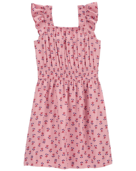 CARTERS NIÑA VESTIDO PINK FLORAL TWILL