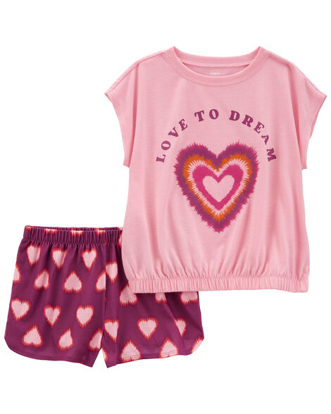 CARTERS NIÑA PIJAMA PINK/PURPLE HEART