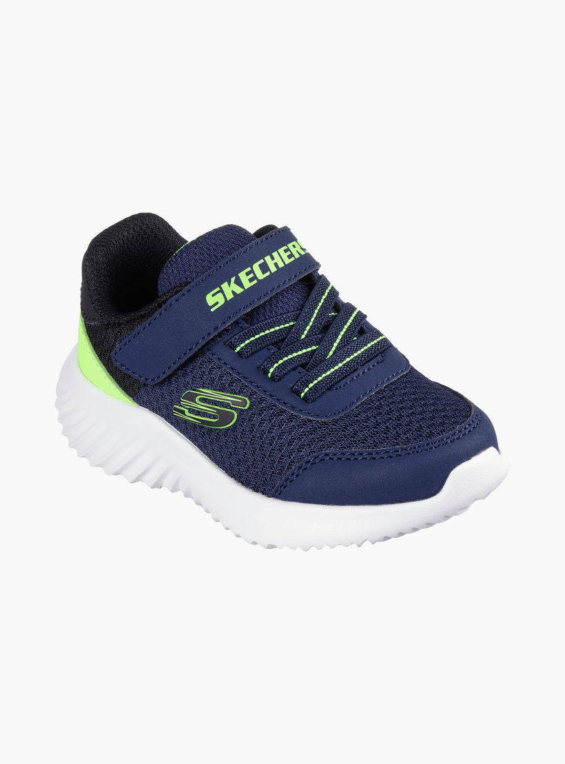 SKECHERS NIÑO ZAPATILLA BOUNDER LOW GREEN/BLUE