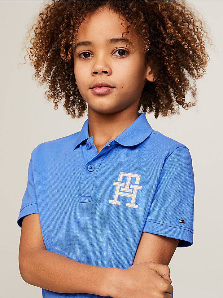 TOMMY HILFIGUER NIÑO POLO MONOGRAM BLUE SPELL