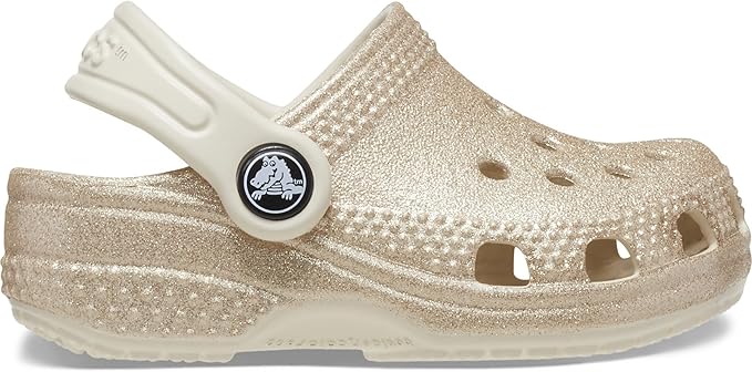 CROCS BEBE NIÑA CHANCLETA LITTLES GLITTER CHAMPAGNE GLITTER