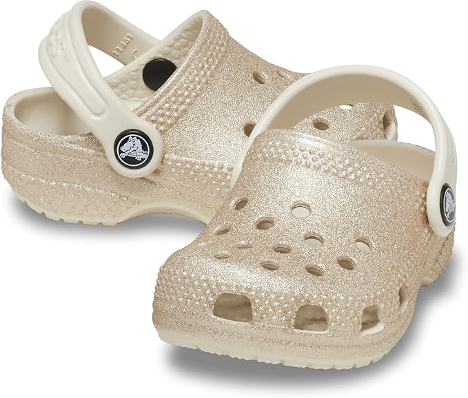 CROCS BEBE NIÑA CHANCLETA LITTLES GLITTER CHAMPAGNE GLITTER