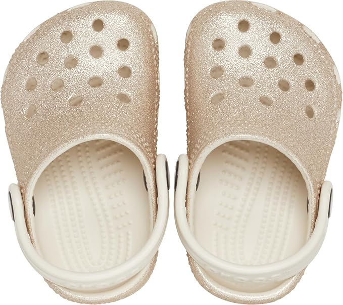 CROCS BEBE NIÑA CHANCLETA LITTLES GLITTER CHAMPAGNE GLITTER