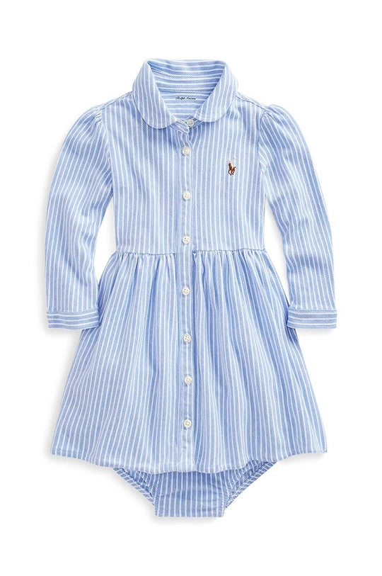 RALPH LAUREN NIÑA VESTIDO HI BLUE/WHITE