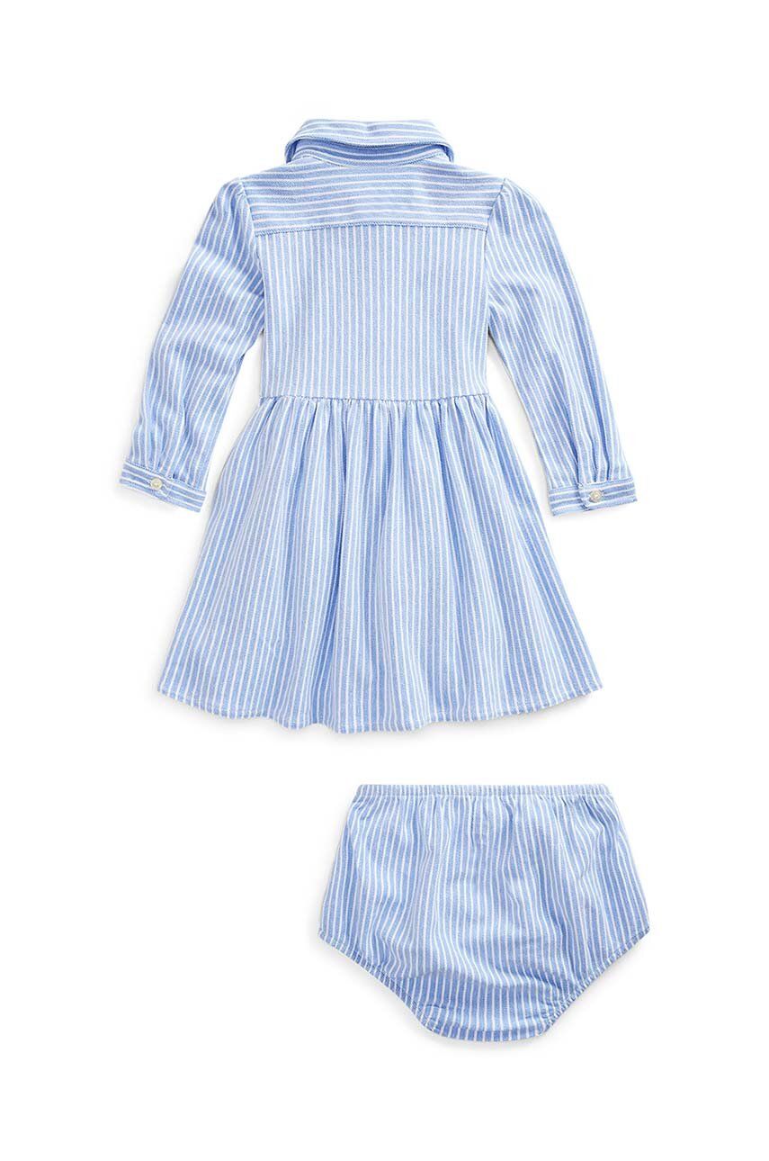 RALPH LAUREN NIÑA VESTIDO HI BLUE/WHITE