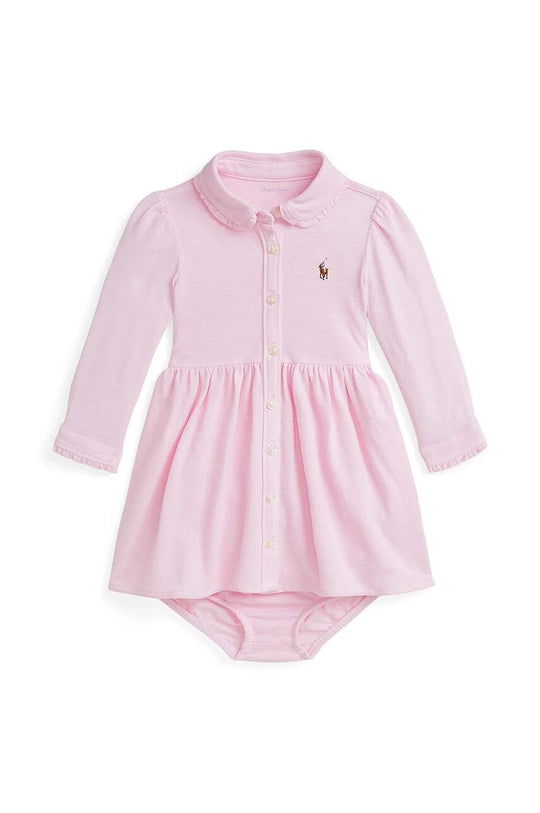 RALPH LAUREN BEBE NIÑA VESTIDO CARMEL PINK W/ MULTI PP