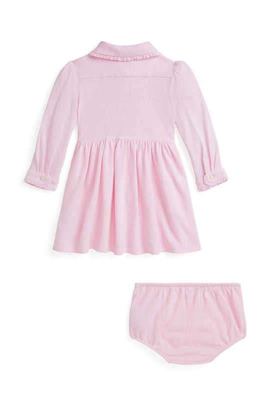 RALPH LAUREN BEBE NIÑA VESTIDO CARMEL PINK W/ MULTI PP