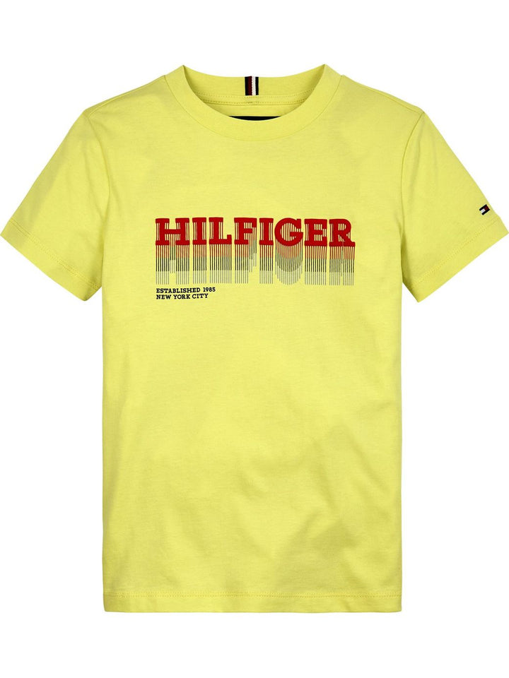 TOMMY HILFIGUER NIÑO TSHIRT FADE HILFIGER YELLOW TULIP