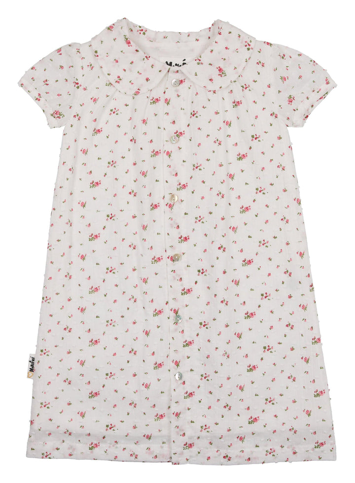 MANIERE NIÑA VESTIDO MANGA CORTA CLIPDOT FLORAL WHITE