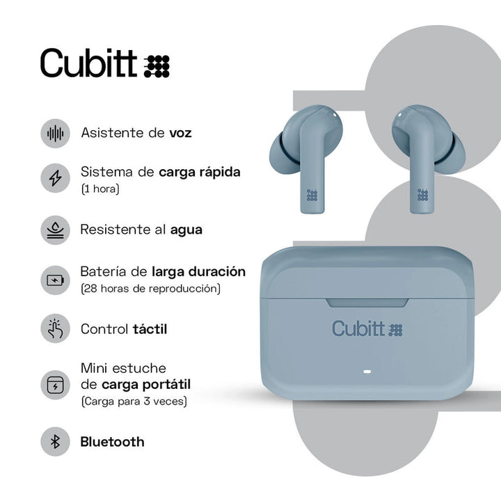 CUBITT AUDIFONO INALAMBRICO CUBITT GEN 2 SMOKE BLUE