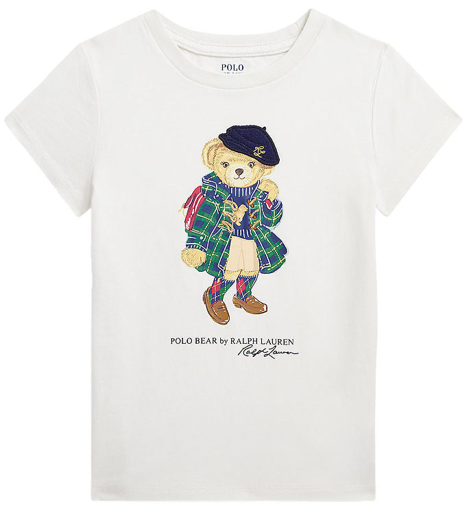 RALPH LAUREN NIÑA TSHIRT BEAR DECKWASH WHITE