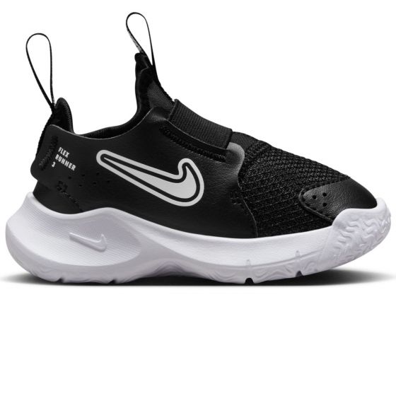 NIKE BEBE NIÑO ZAPATILLA FLEX RUNNER 3 BLK/WHT