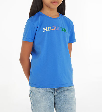 TOMMY HILFIGUER NIÑA TSHIRT MONOTYPE BLUE SPELL