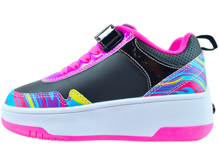 HEELYS NIÑA ZAPATILLA LOPI BLACK/NEON PINK/PURPLE CRUSH