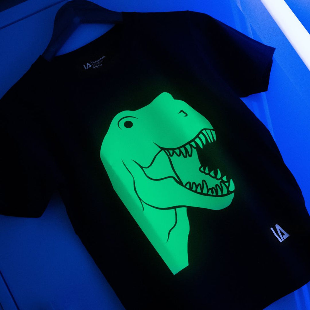 ILLUMINATED NIÑO TSHIRT INTERACTIVE DINOSAUR BLACK