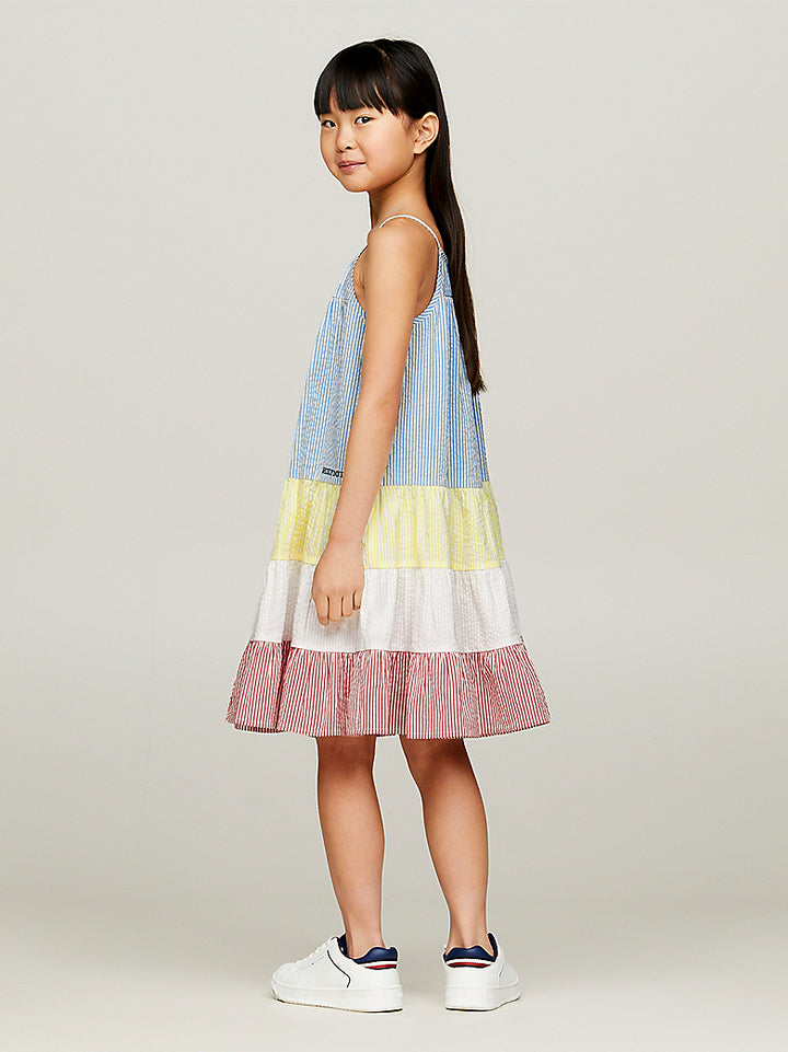 TOMMY HILFIGER NIÑA VESTIDO SEERSUCKER MIXED STRIPE