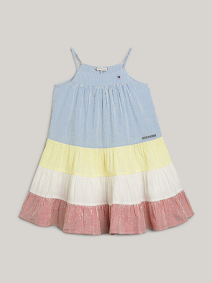 TOMMY HILFIGER NIÑA VESTIDO SEERSUCKER MIXED STRIPE