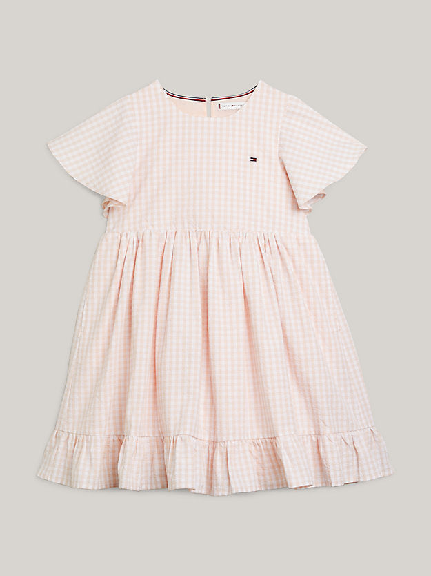 TOMMY HILFIGUER NIÑA VESTIDO GINGHAM WHIMSY PINK CHECK