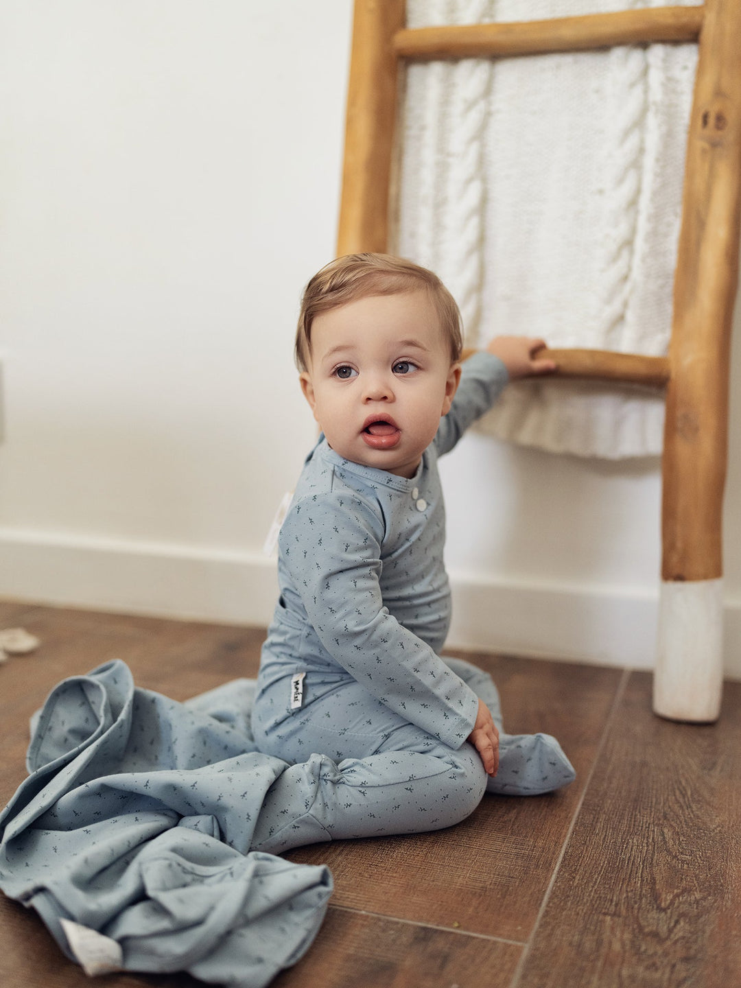 MANIERE BEBE NIÑO PIJAMA BUTTONS AND POLKADOTS AQUA