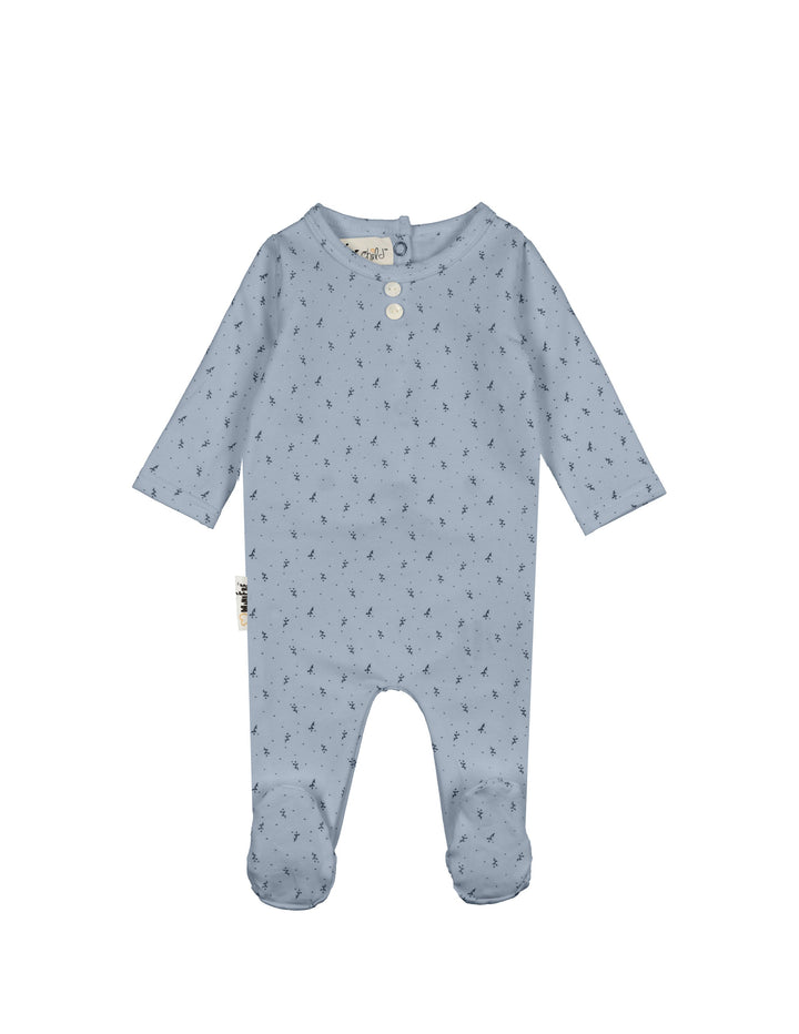 MANIERE BEBE NIÑO PIJAMA BUTTONS AND POLKADOTS AQUA