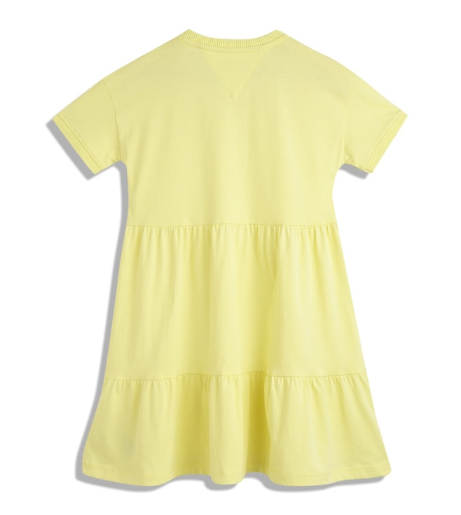 TOMMY HILFIGUER NIÑA VESTIDO HILFIGER HEART TIERED YELLOW TULIP