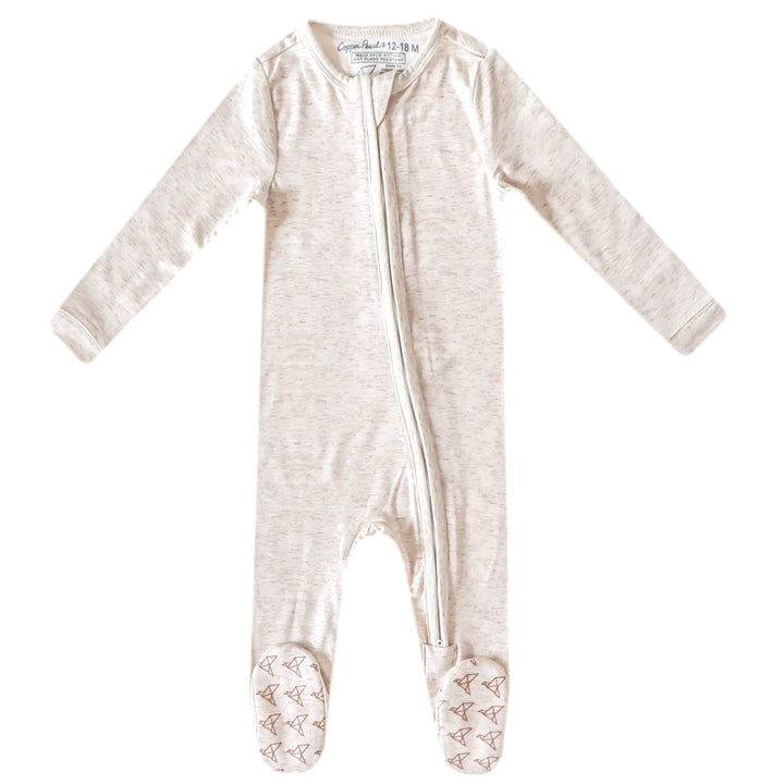 COPPER PEARL BEBE NIÑA PIJAMA OAT ZIP-UP