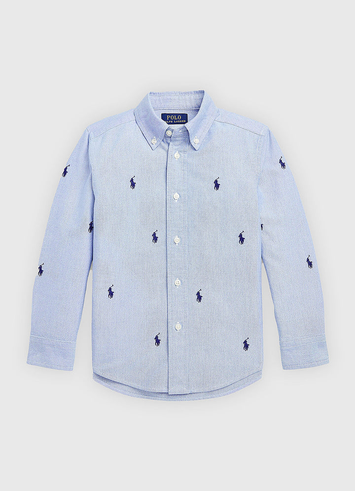 RALPH LAUREN NIÑO CAMISA SPORT BLUE WITH AOE PP