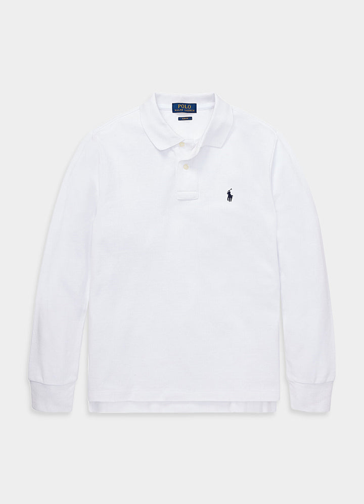 RALPH LAUREN NIÑO SUETER POLO M/L WHITE