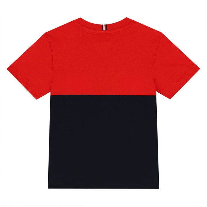 TOMMY HILFIGUER NIÑO TSHIRT ESSENTIAL DESERT SKY/FIERCE RED