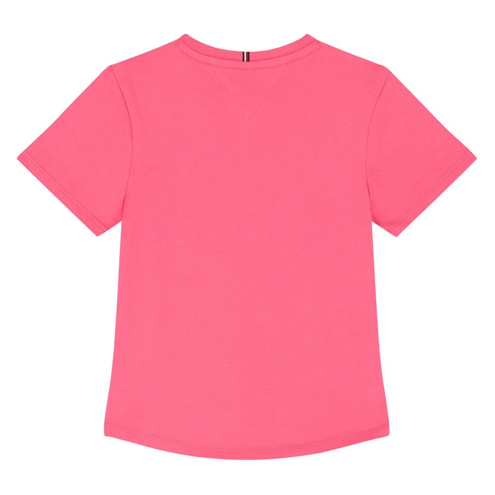 TOMMY HILFIGUER NIÑA TSHIRT VINYL GLAMOUR PINK