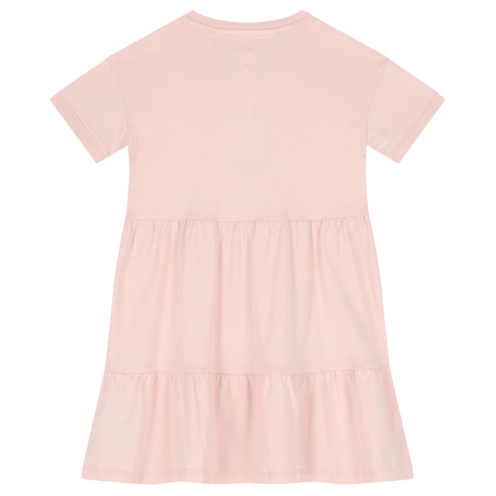 TOMMY HILFIGUER NIÑA VESTIDO HILFIGER HEART TIERED WHIMSY PINK