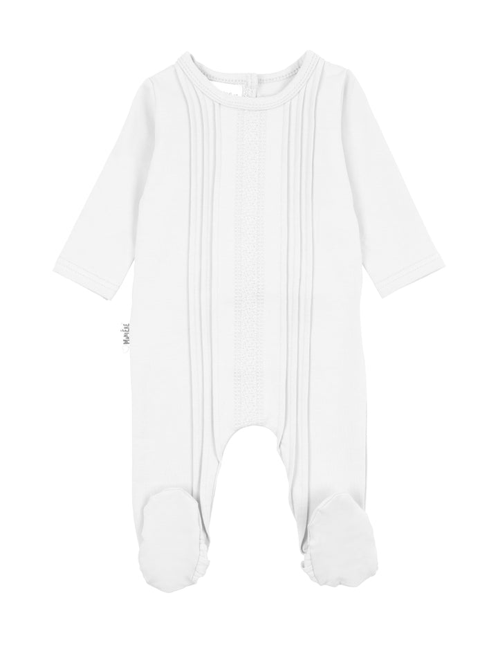 MANIERE BEBE NIÑO PIJAMA TINY TUCKS WHITE