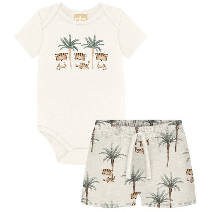 MILON BEBE NIÑO CONJ. DE SHORT BEIGE