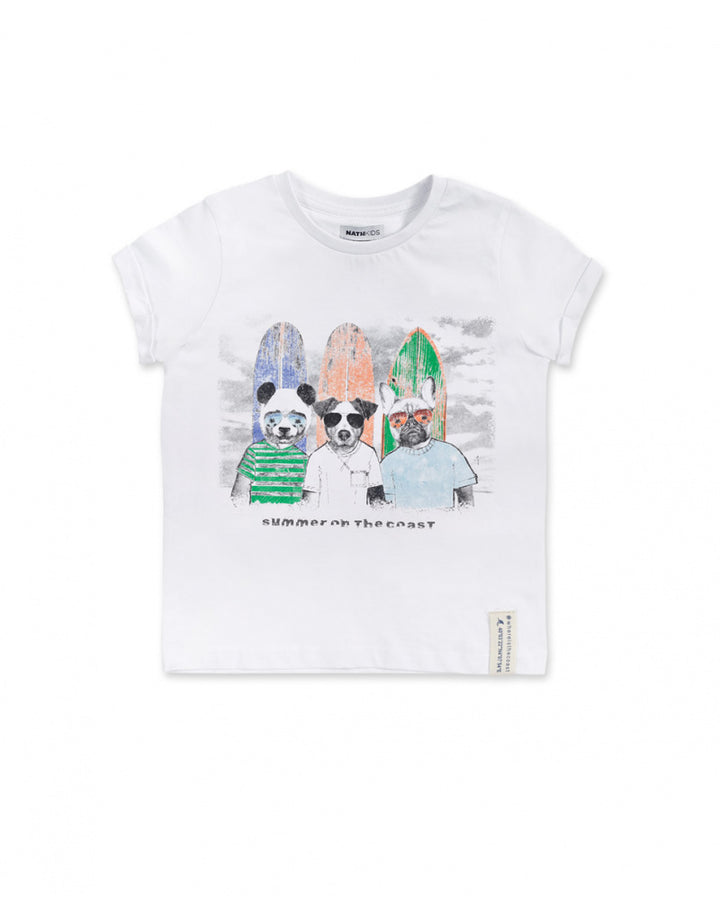 NATHKIDS NIÑO TSHIRT THE COAST BLANCO