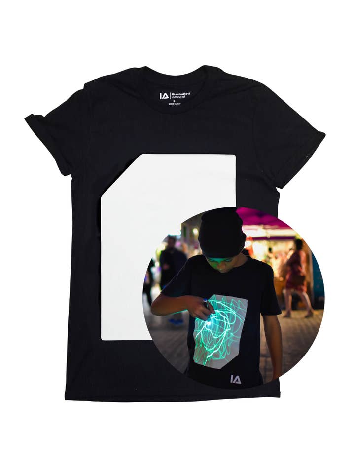 ILLUMINATED NIÑO TSHIRT SUPER GREEN GLOW BLACK