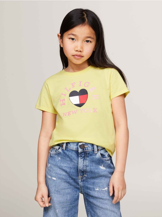 TOMMY HILFIGUER NIÑA TSHIRT VINYL YELLOW TULIP