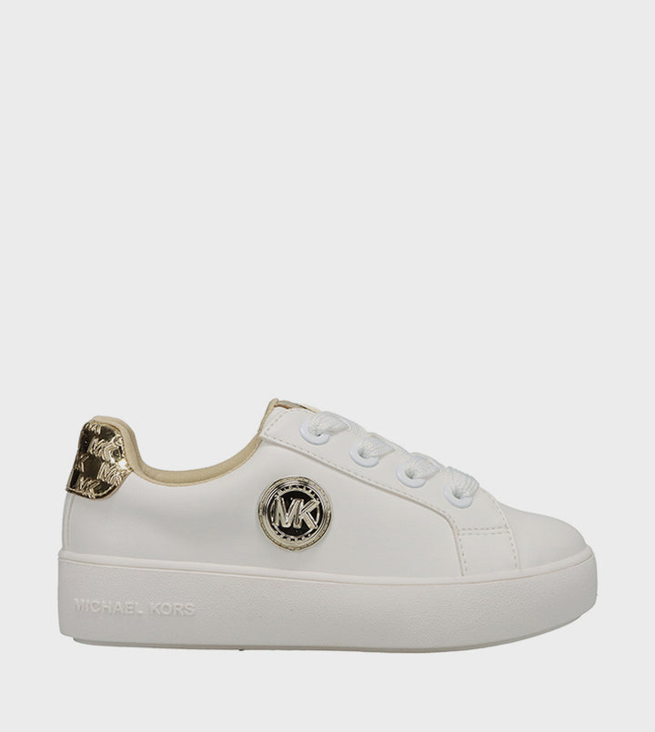 MICHAEL KORS NIÑA ZAPATILLA JORDANA AUDREY WHITE SYN/PALE GOLD