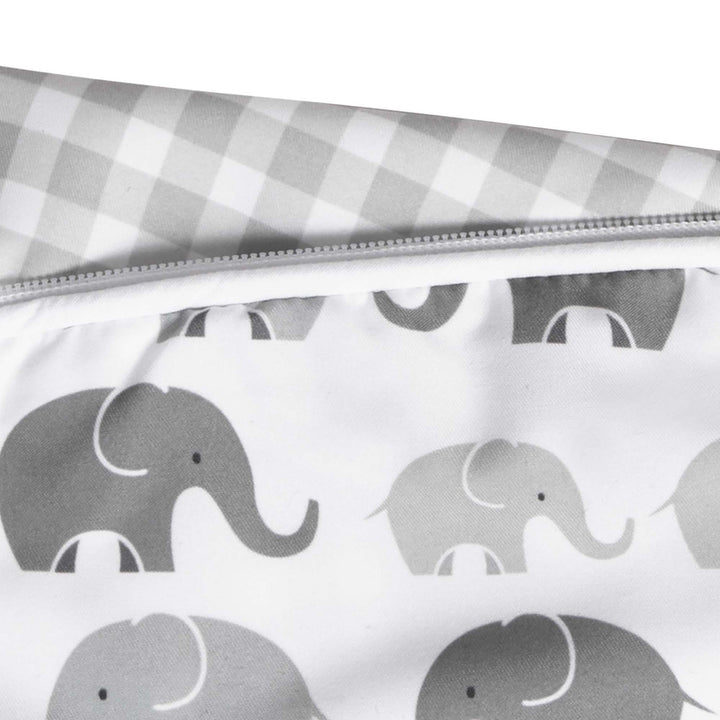 BOPPY FUNDA DE ALMOHADA DE AMAMANTAR GRAY ELEPHANTS PLAID